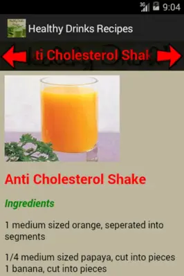 Healthy Drinks Recipes android App screenshot 1