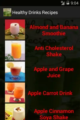 Healthy Drinks Recipes android App screenshot 2